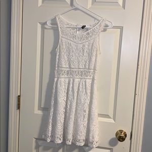 White lace formal dress